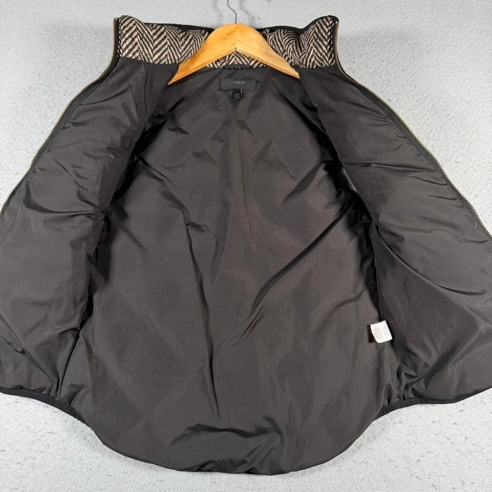 J. Crew Quilted Herringbone Vest Women's XXS Stand Collar Puffer Comfort‎